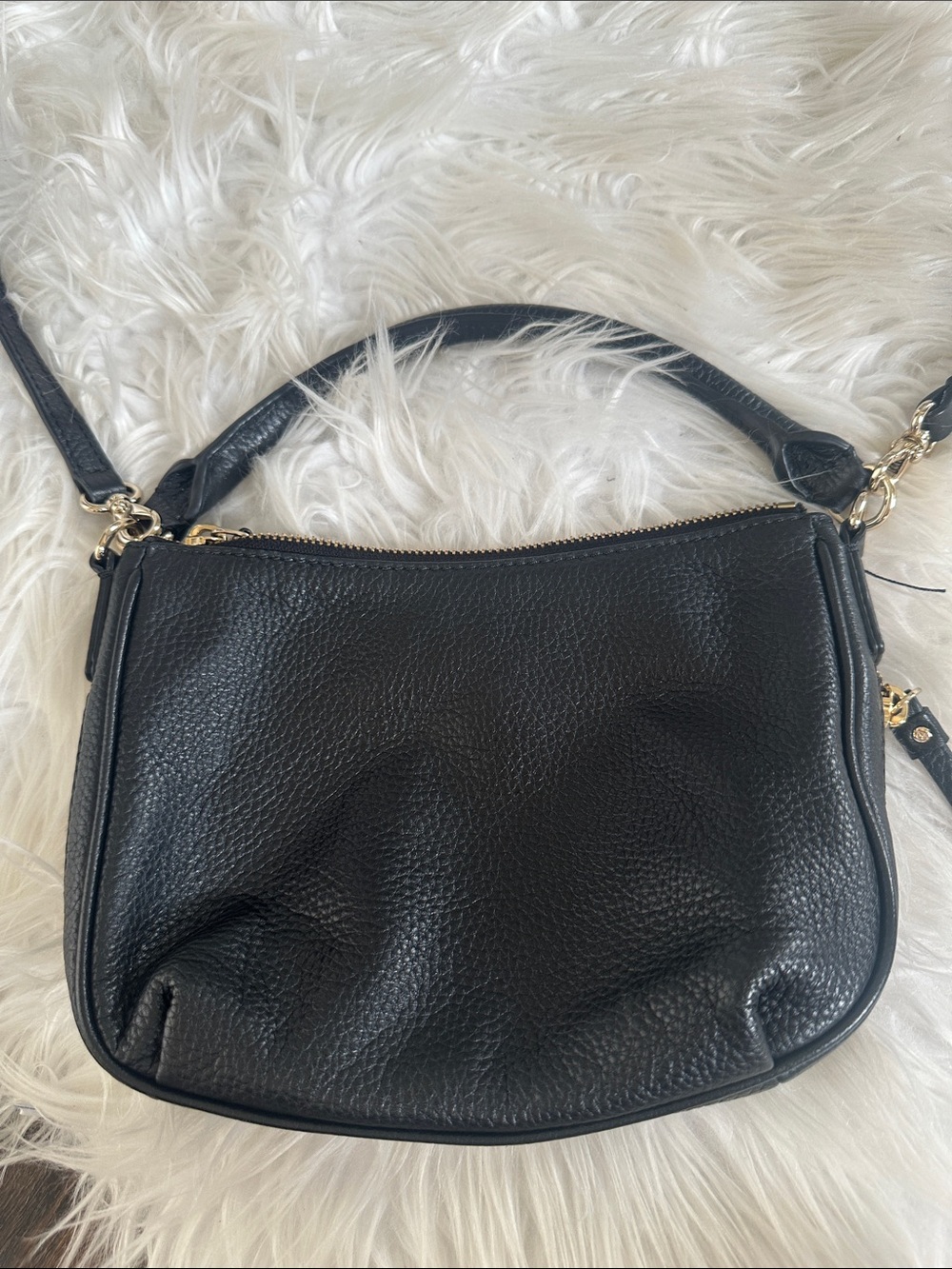 kate spade Black Pebbled Leather Crossbody with Gold Hardware - Picture 6 of 8